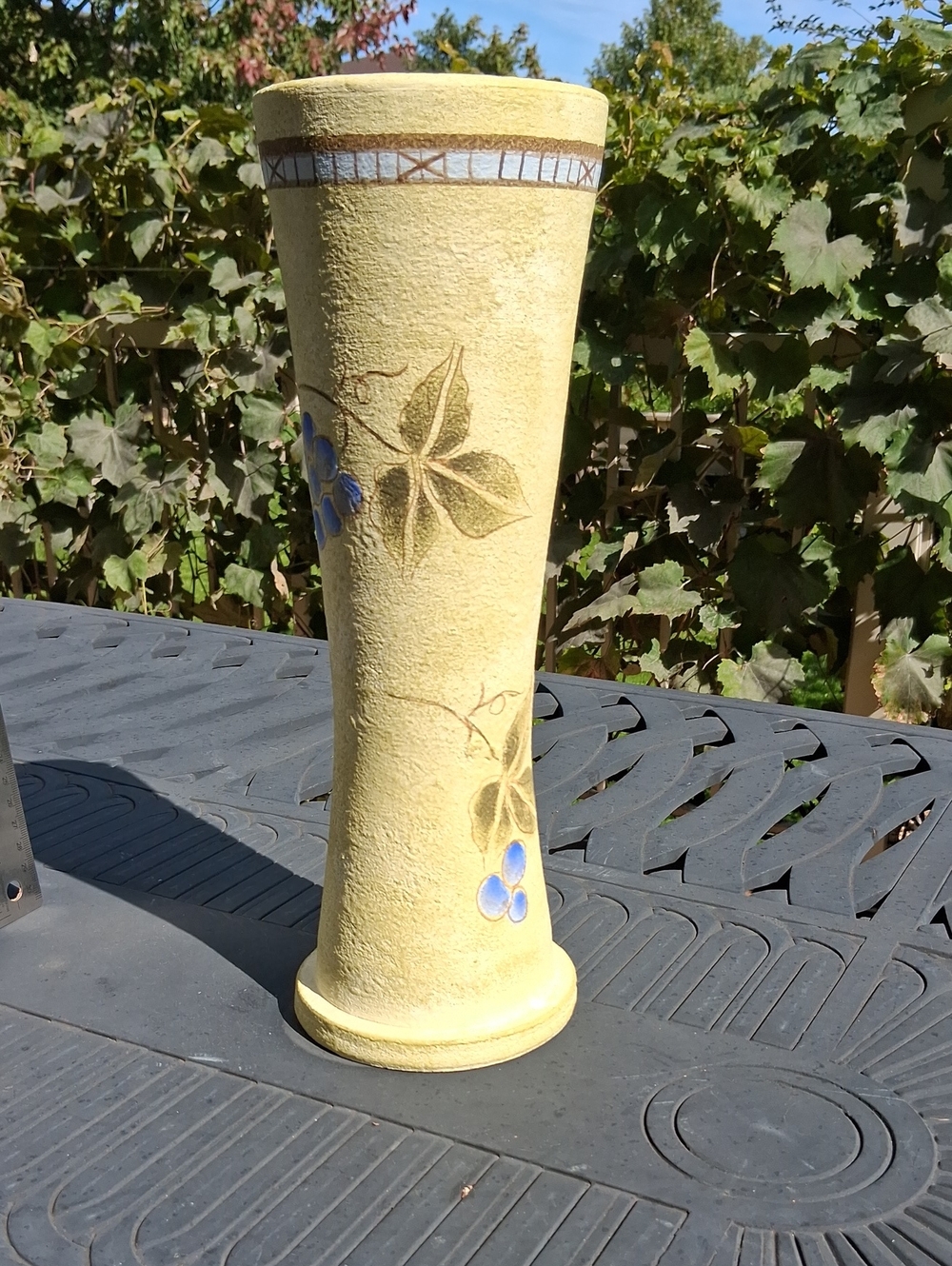 Rare Vintage Mikasa Garden Harvest Ceramic Stone Vase